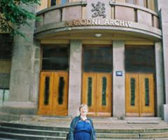 Dottie Speidel at the Czech National Archive