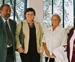 Klara Borovcova with her parents and grandmother