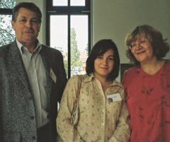 Lenka Vomackova with her parents