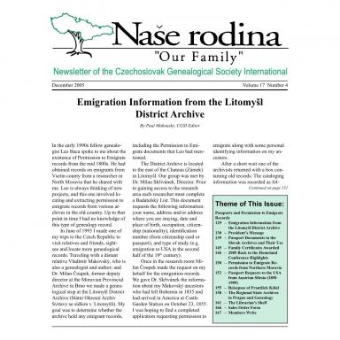 Cover of December 2005 Naše rodina
