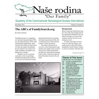 Cover of December 2011 Naše rodina