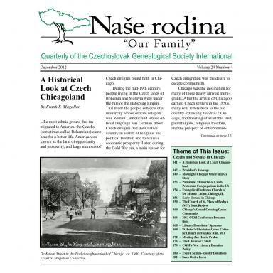 Cover of December 2012 Naše rodina