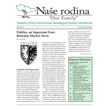 Cover of June 2016 Naše rodina
