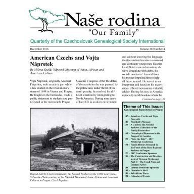 Cover of December 2016 Naše rodina
