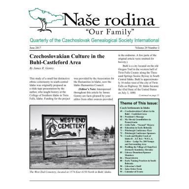Cover of June 2017 Naše rodina