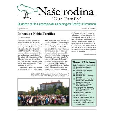 Cover of September 2017 Naše rodina