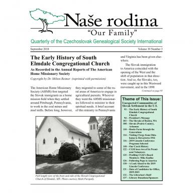 Cover of September 2018 Naše rodina