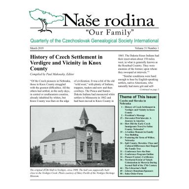 Cover of March 2019 Naše rodina
