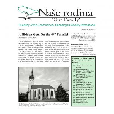 Cover of June 2019 Naše rodina