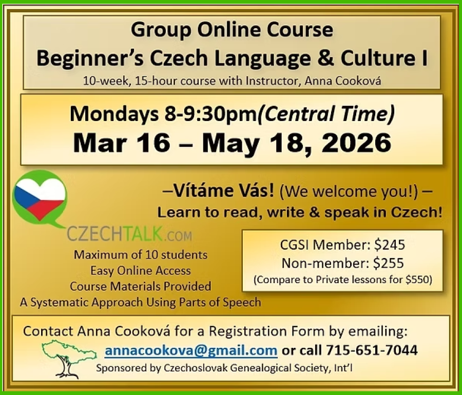 2026 Czech Language Courses
