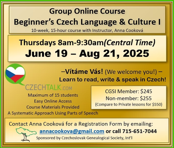 2025 Czech Summer Courses