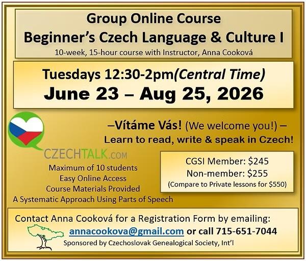 2026 Czech Summer Courses